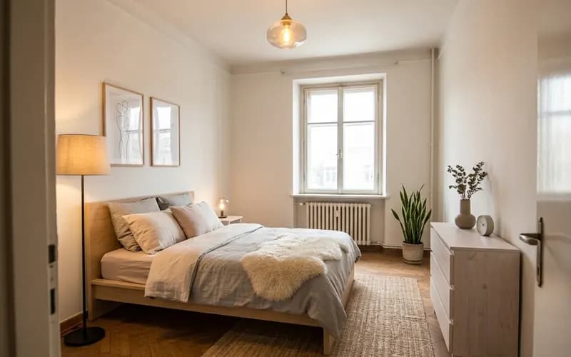 Zimmer komplett neu eingerichtet als Schlafzimmer